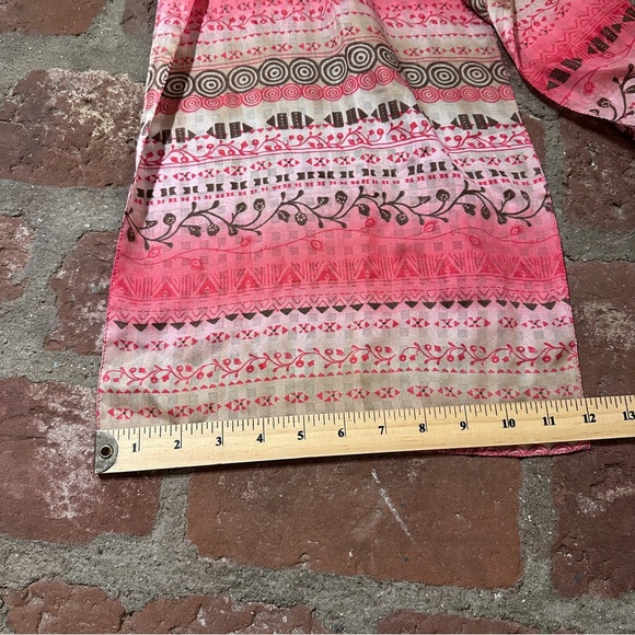 Pink Patterned Scarf - Picture 4 of 7